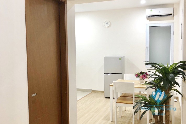 Bright and Fully Furnished Two Bedrooms Apartment for rent in Van Cao st, Ba Dinh district.